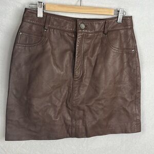 Walter Baker 8 leather skirt